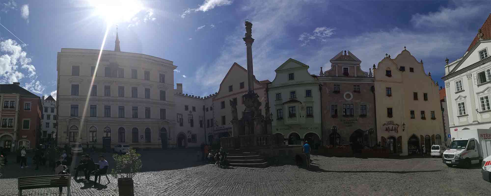 Malebné náměstí v Českém Krumlově