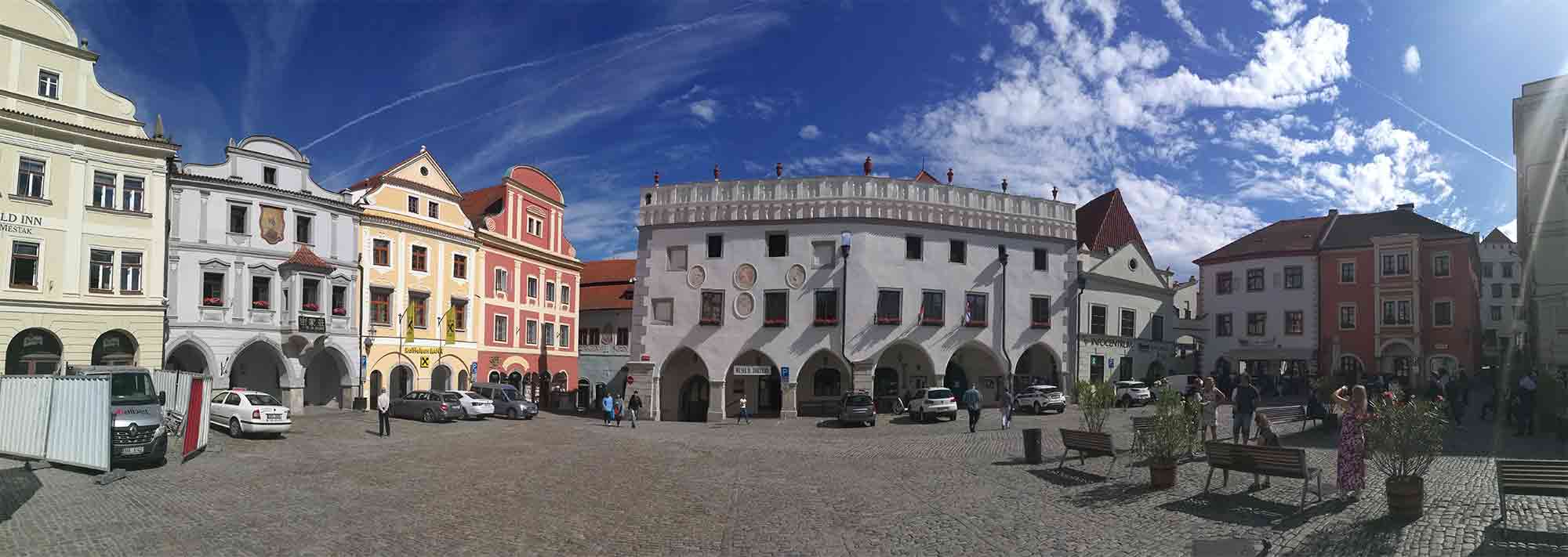 Malebné náměstí v Českém Krumlově