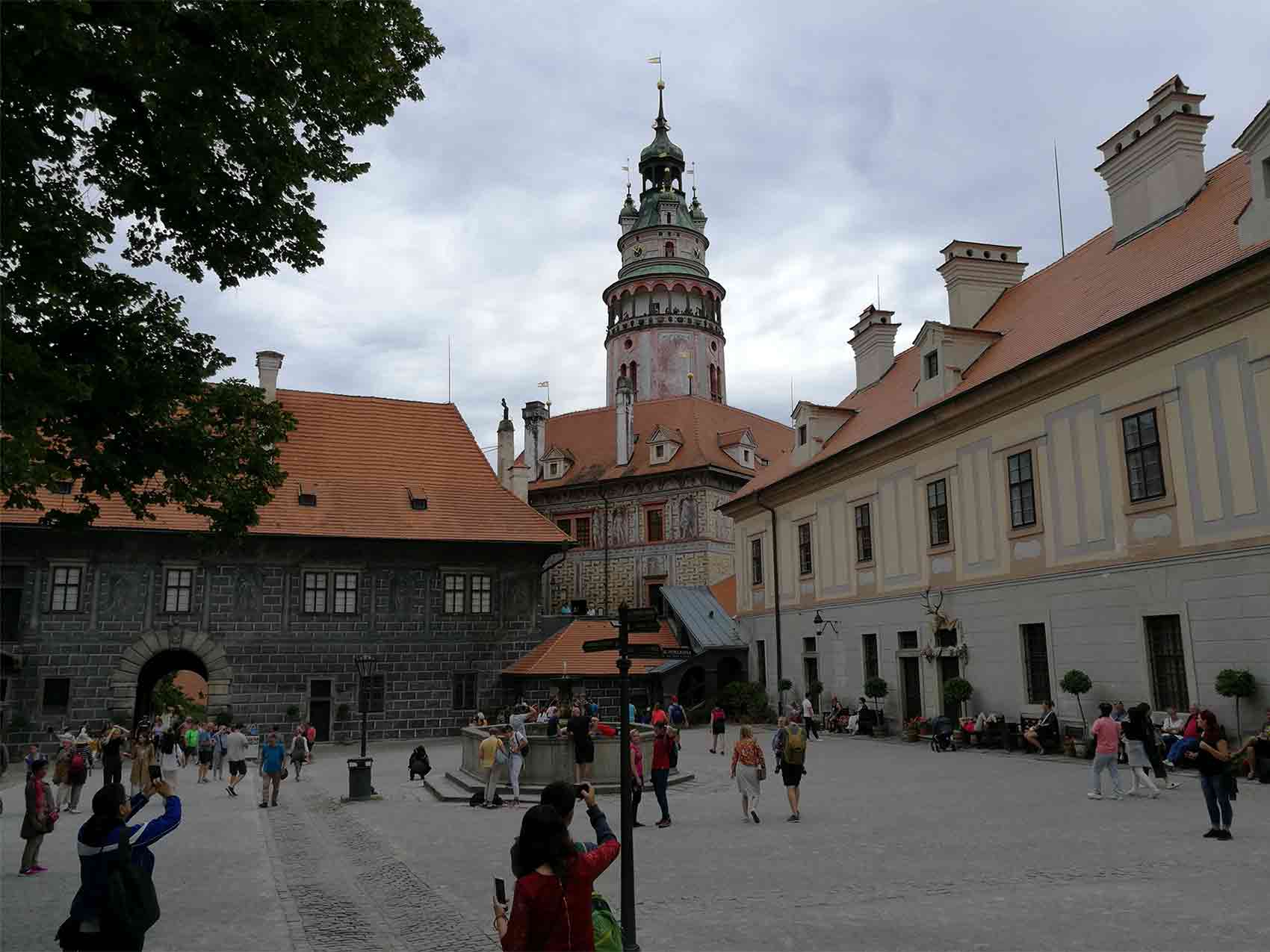 Spodní nádvoří zámku Český Krumlov
