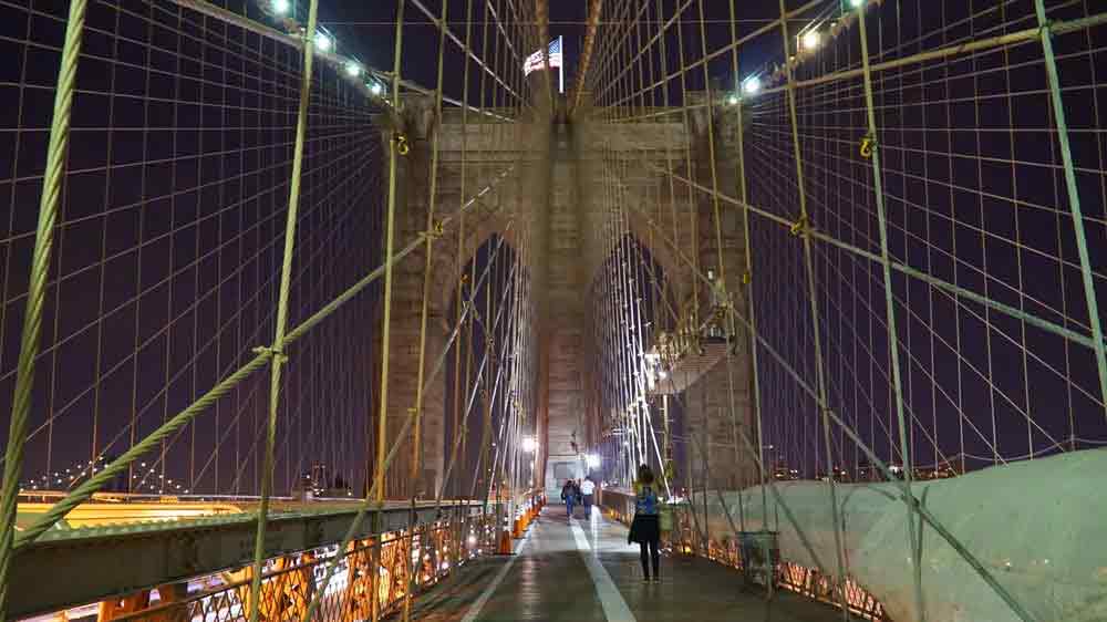 USA, New York, Manhattan, Brooklynský most, Brooklyn