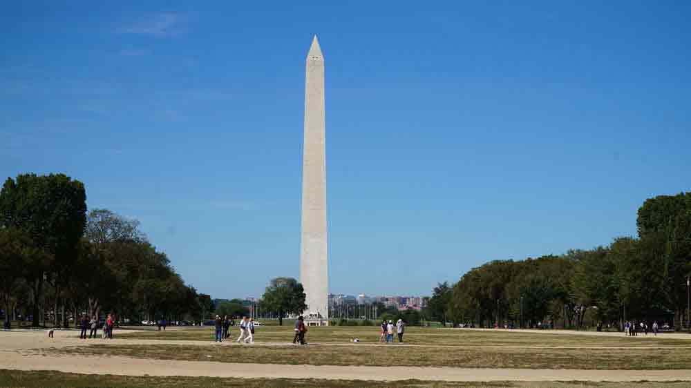 USA, Washington, D.C., District of Columbia, Washingtonův monument, Washington monument, park National Mall