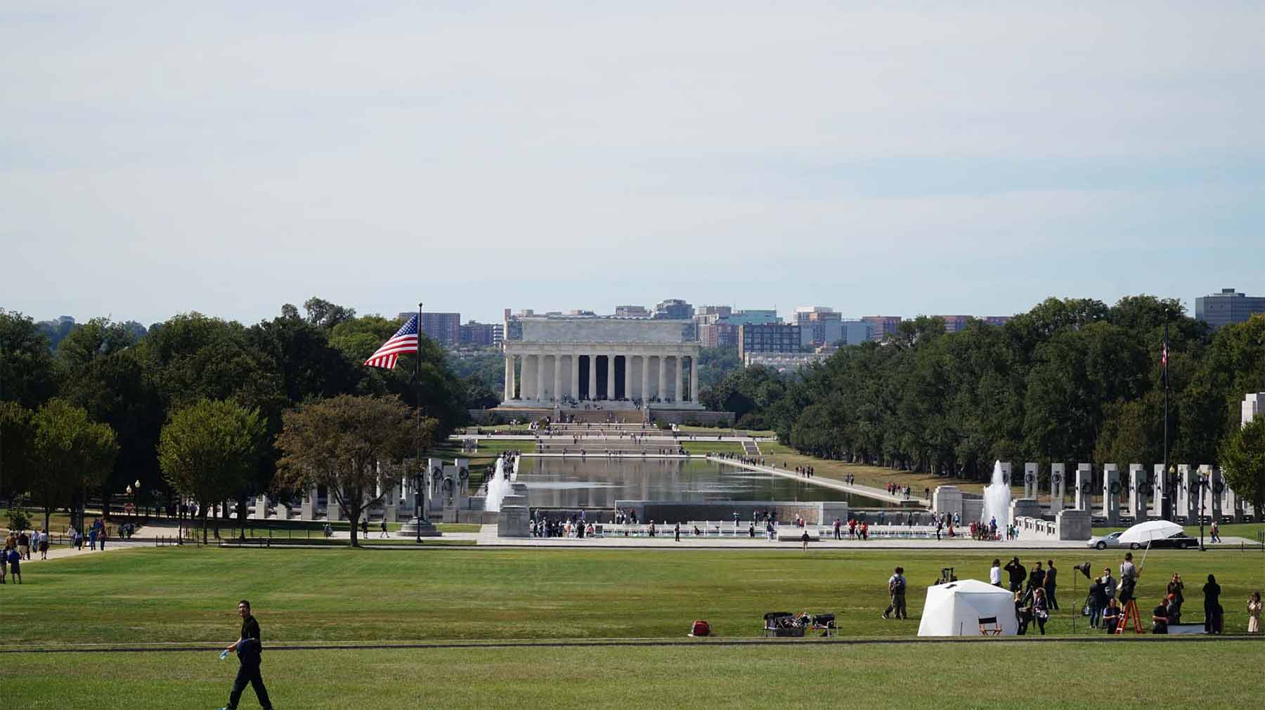 USA, Washington, D.C., District of Columbia, park National Mall, Lincolnův památník, Lincoln Memorial